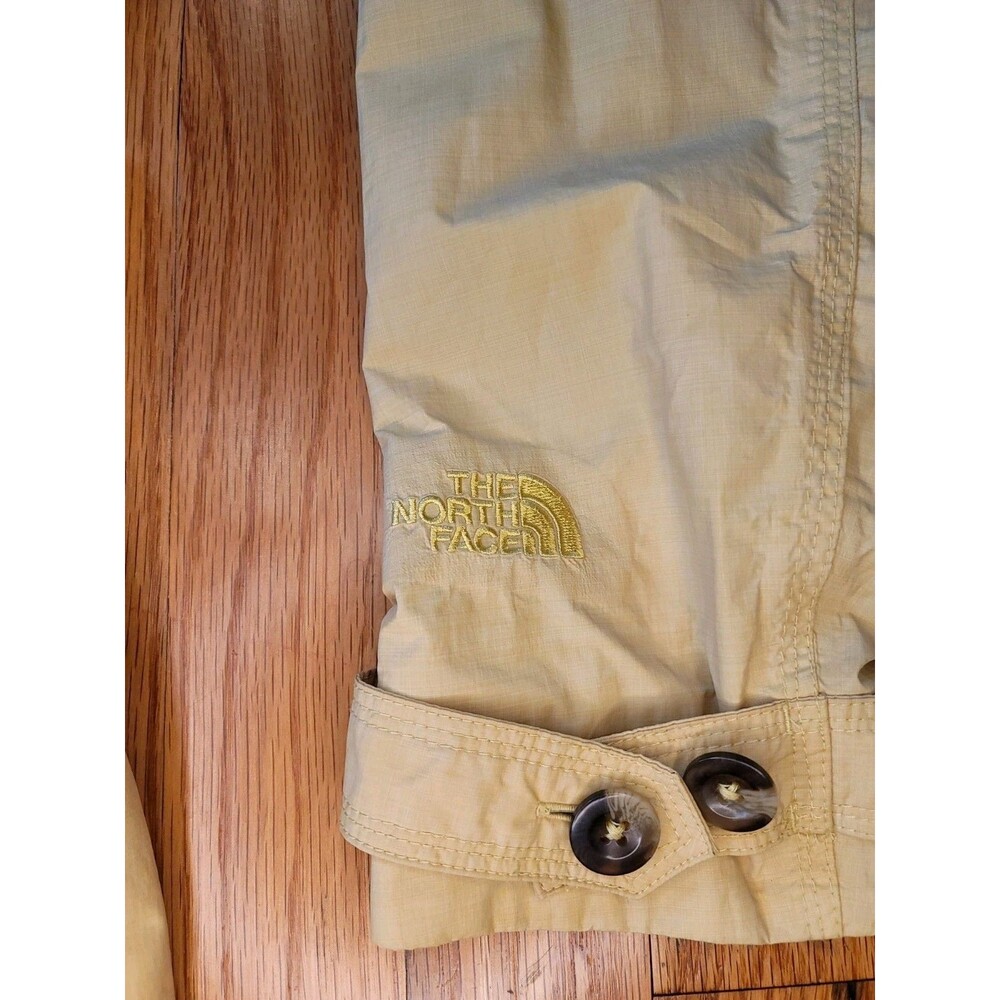 The North Face Women's Hyvent Mustard Yellow trench coat jacket size Medium Belt - Picture 7 of 10